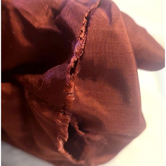 Cartier (Authentic) Must de Seau Bordeaux Red Leather Drawstring Bucket Bag, VTG - Picture 9 of 10